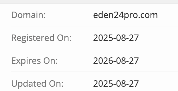 Eden24Pro Trading Platform домен