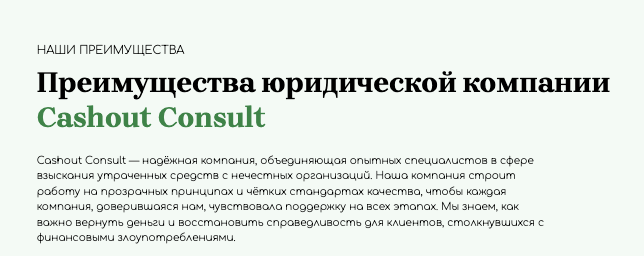 обзор на CASHOUT CONSULT
