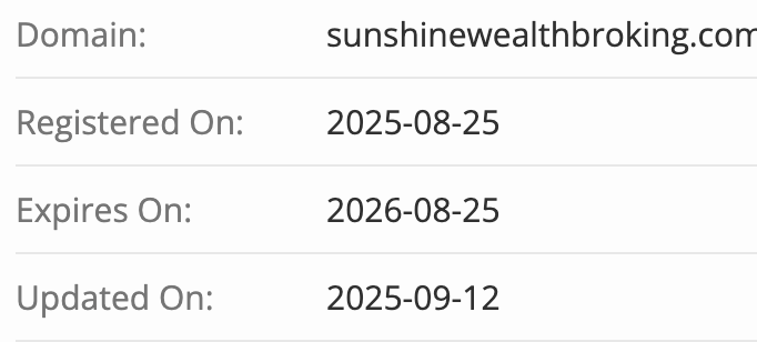 домен Sunshine Wealth Broking