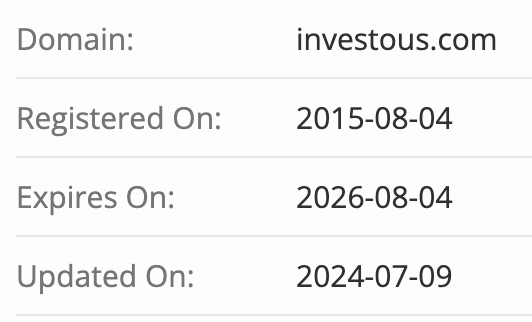 Investous домен