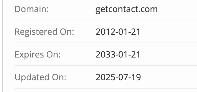 Getcontact домен