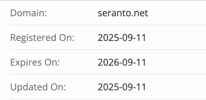 Seranto домен
