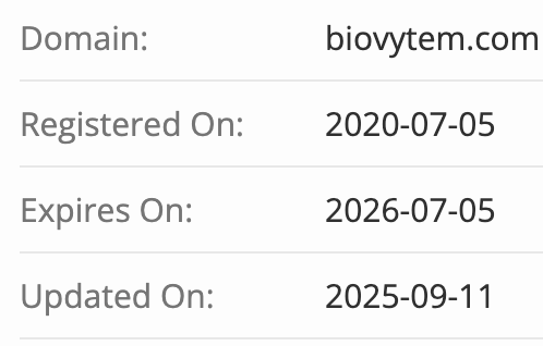 Biovytem домен