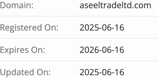 Aseel Trading домен