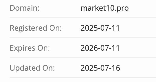Market10 домен