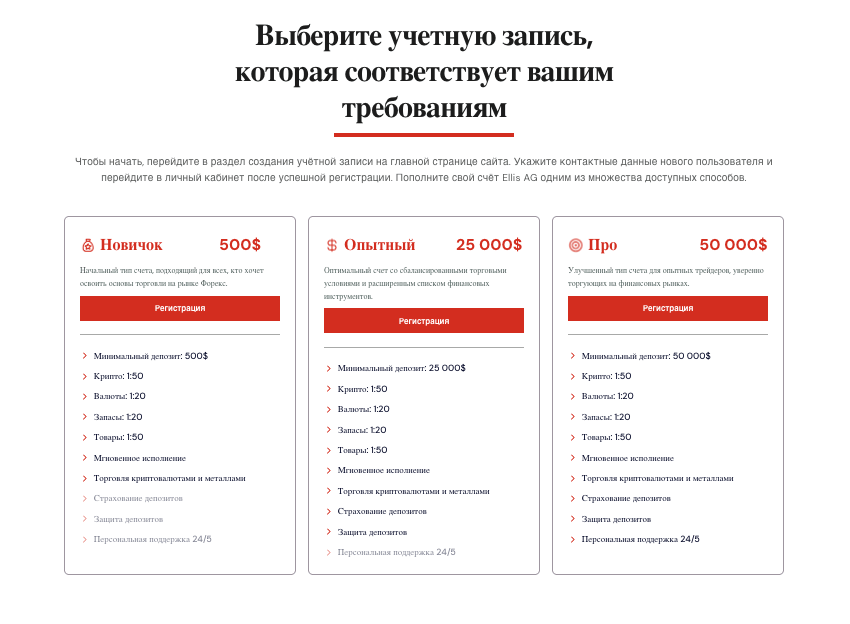 инфо о проекте Ellis AG