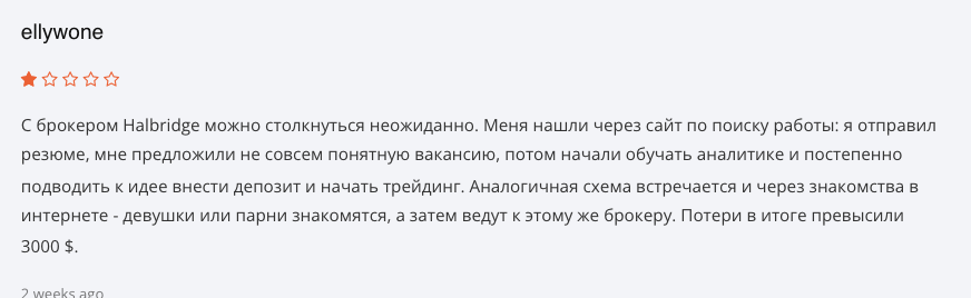 мнение о Halbridge