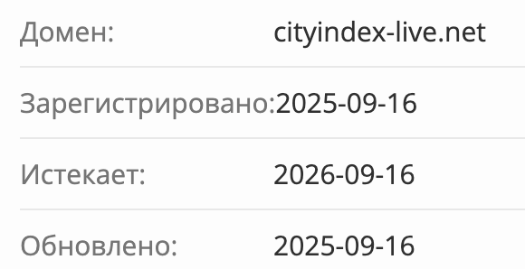 Cityindex Live домен