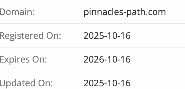 Pinnacles Path Investment домен