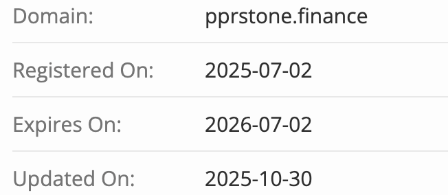 Pprstone Finance домен