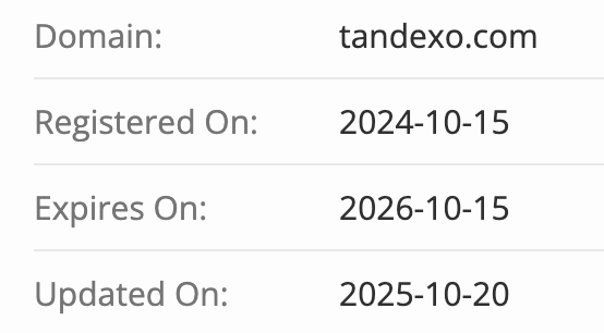 Tandexo домен
