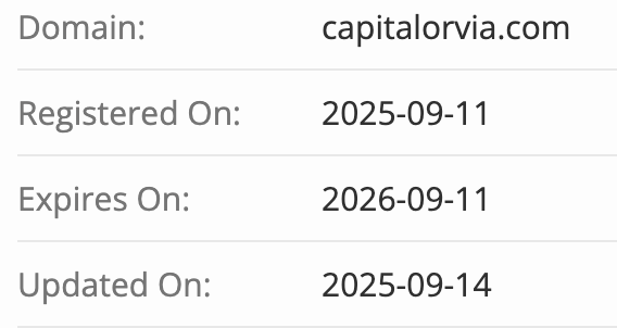 Capitalorvia LLC домен