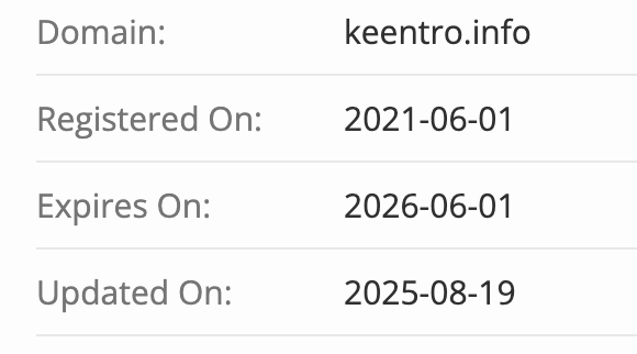 домен Keentro