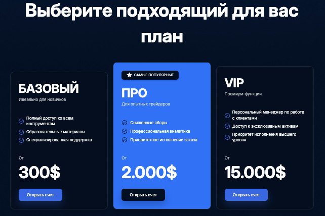Nexo LTD типы счетов