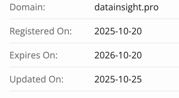 DataInsight Ltd проверка домена