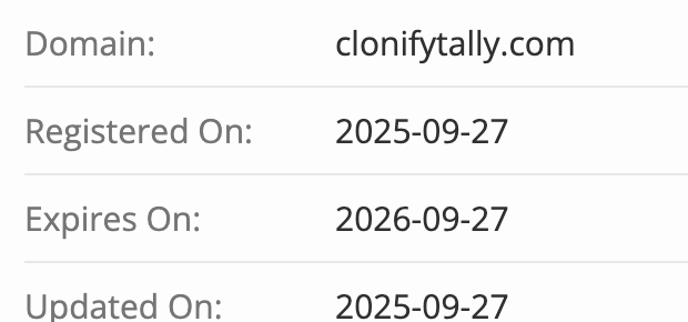 домен ClonifyTally