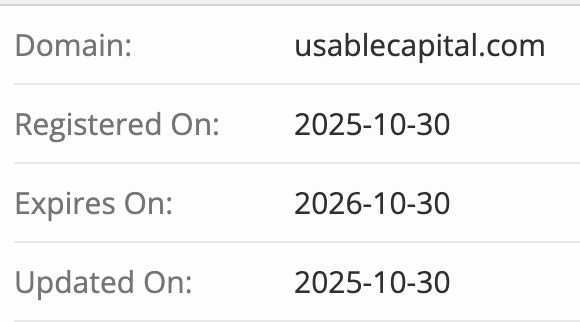 Usable Capital домен