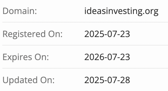 домен INVESTING IDEAS LTD