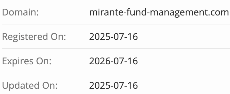 домен Mirante Fund Management