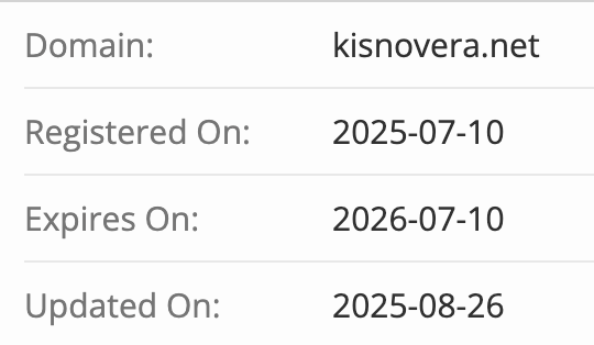 Kisnovera домен