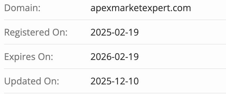Apex Market Expert домен