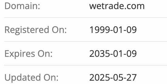 WeTrade проверка домена