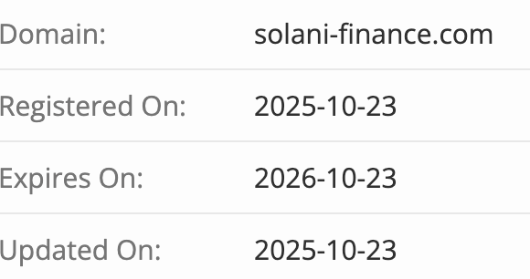 Solani Finance домен
