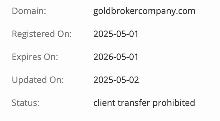 Gold Broker Company домен
