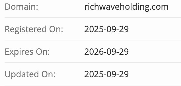 домен Rich Wave Holding