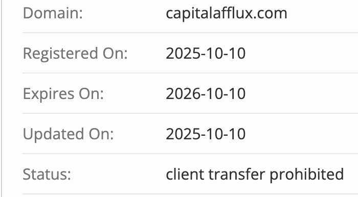 Capital Afflux домен