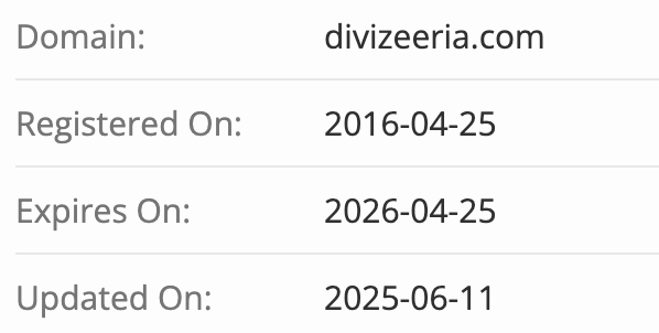 домен Divizeeria