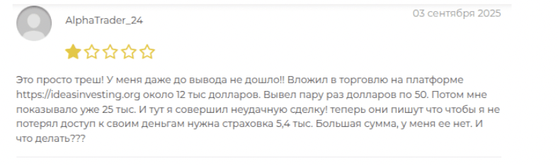 мнение о INVESTING IDEAS LTD