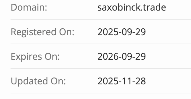 проверка домена Saxo Binck