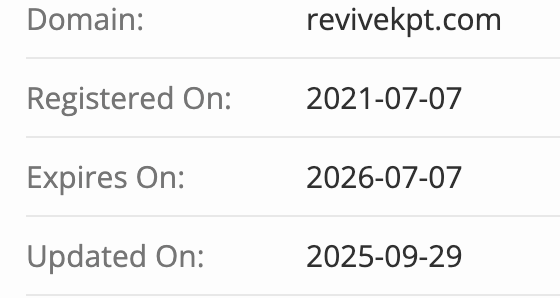 Revivek PT домен