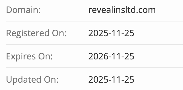 Revealins Ltd домен