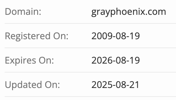 Grayphoenix домен