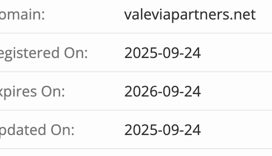 Valevia Partners домен