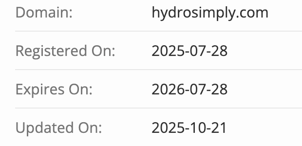 домен Hydrosimply