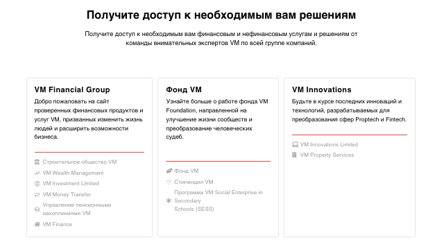 информация о VM Group