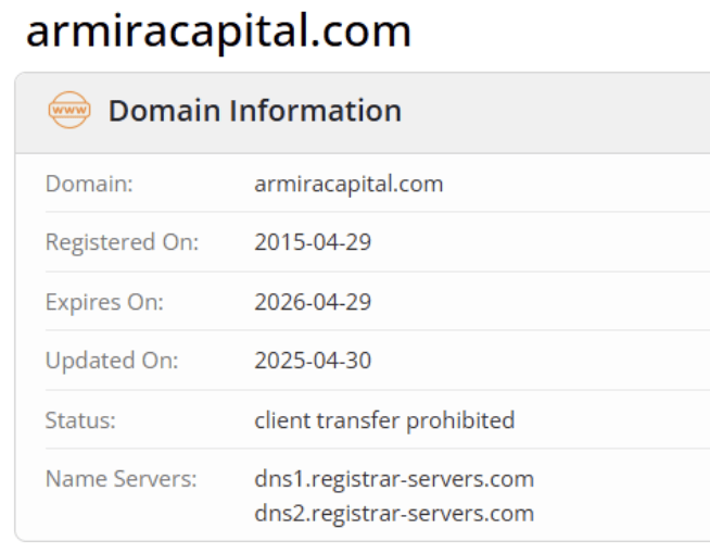 домен Armira Capital