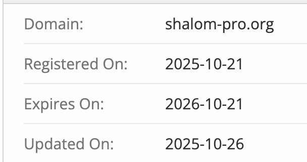 домен SHALOM PRO